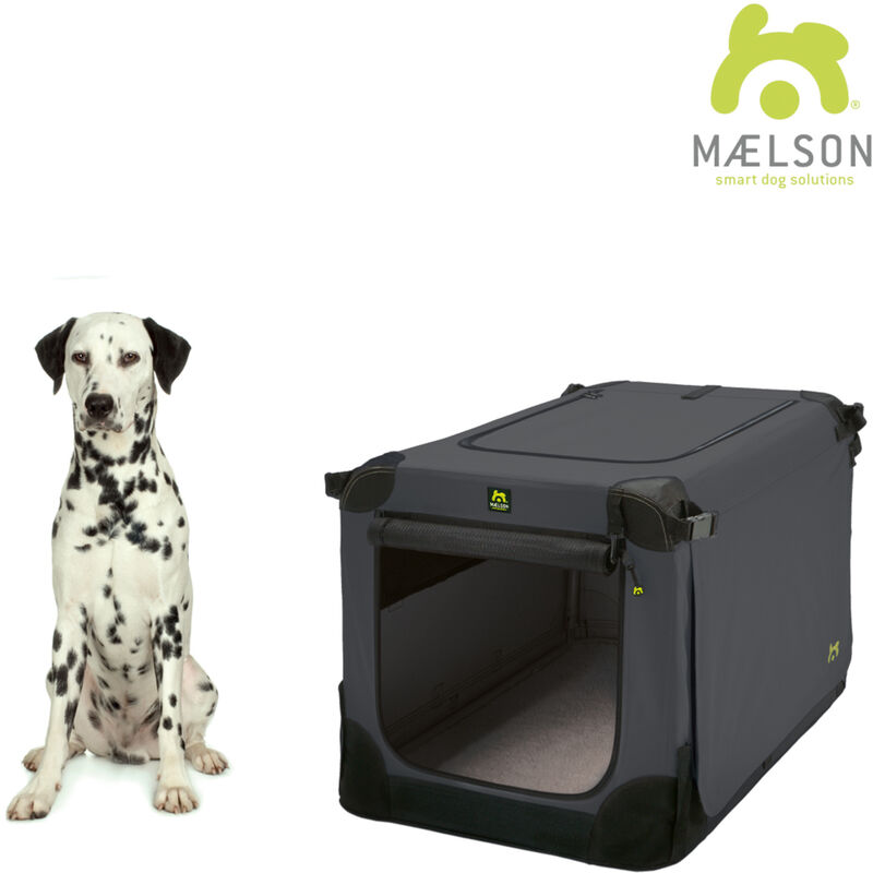 Maelson - Soft Kennel anthracite, 82 cm - cage de transport pliable pour chien