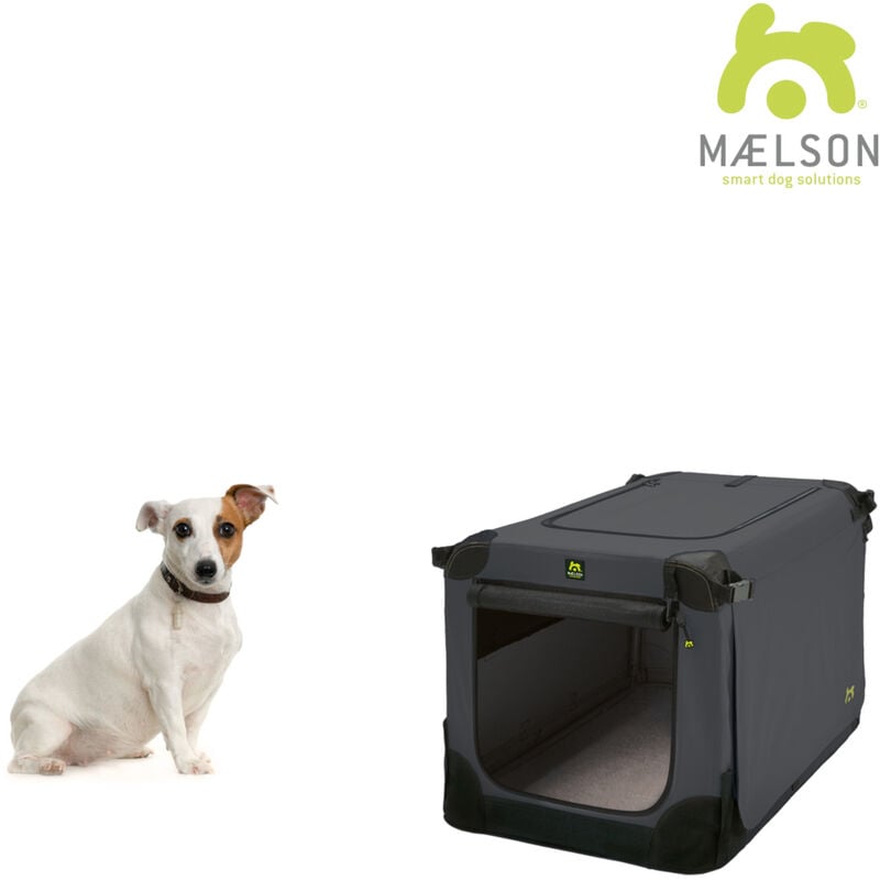 Maelson - Soft Kennel anthracite, 62 cm - cage de transport pliable pour chien