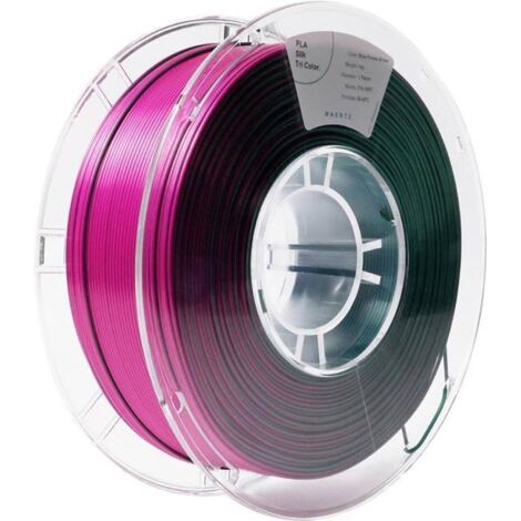 Maertz PMMA-1022-001 PMMA-1022-001 Filament PLA soie aspect soyeux 1.75 mm 1000 g bleu, lilas, vert 1 pc(s)