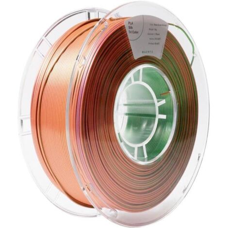 Maertz PMMA-1022-002 PMMA-1022-002 Filament PLA soie aspect soyeux 1.75 mm 1000 g bleu, vert, orange 1 pc(s)