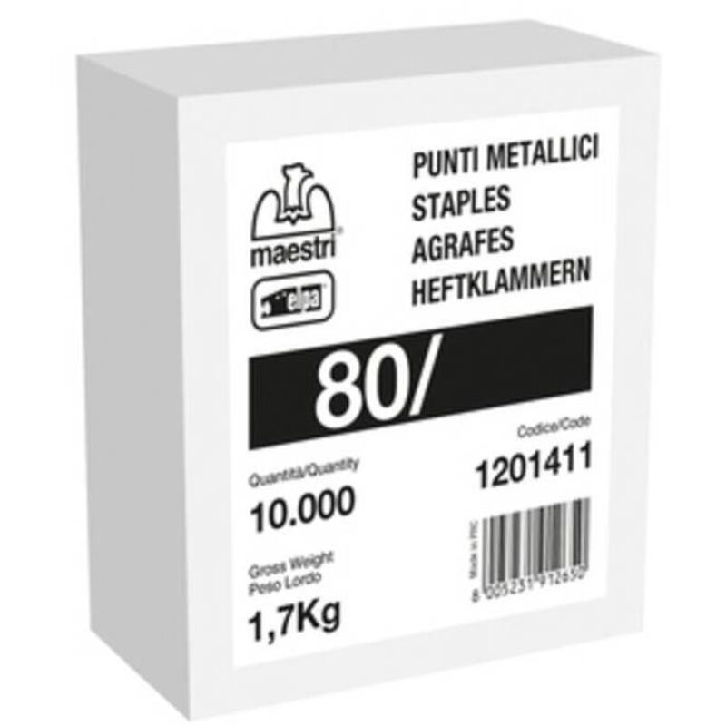 Maestri Punti Spillatrice 80/10 10000 Pz Galva