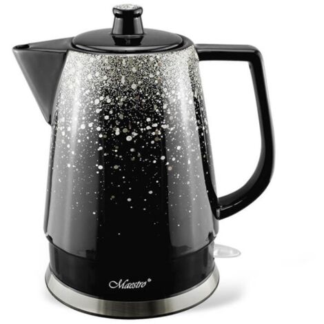 Maestro MR-074-SILV Bollitore elettrico nero e argentato