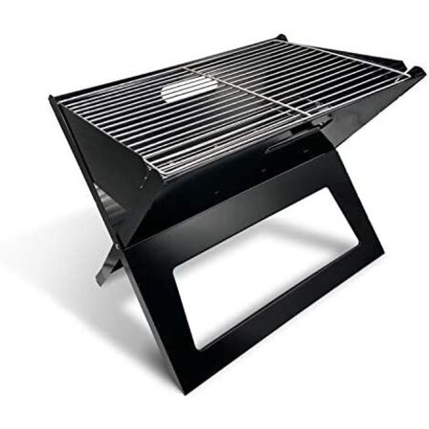 Maestro MR-1011 Grill BBQ Barbacoa Portátil con Parrilla de Carbón y Rejilla Barbacoa de Mesa Parrilla de Camping Plegable en Maleta