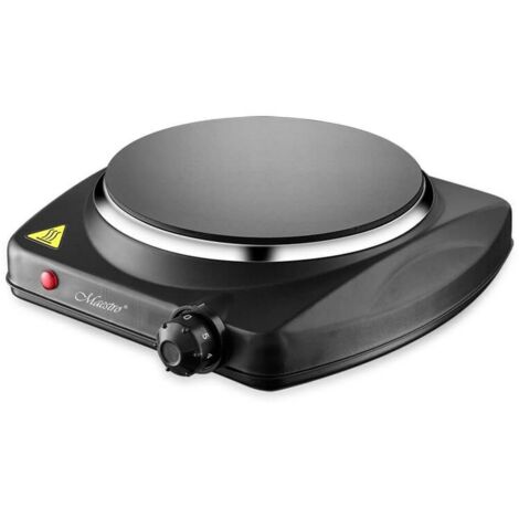 Maestro Placa de cocina eléctrica negra 1200 W