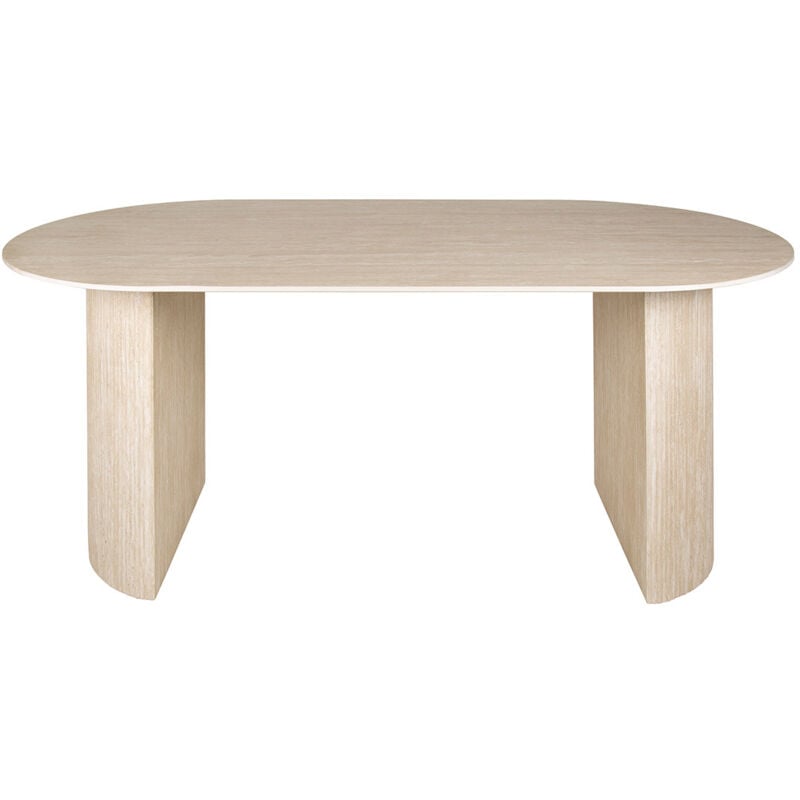 Lisa Design - Maeva - table à manger - bois effet travertin - 6 personnes