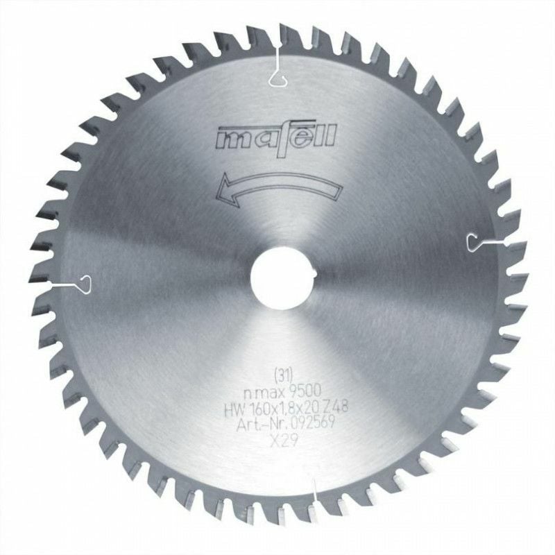 Lame de scie au carbure 160 mm - 092569 - 160 mm - 1.8 mm - 20 mm - 48 dents - Mafell