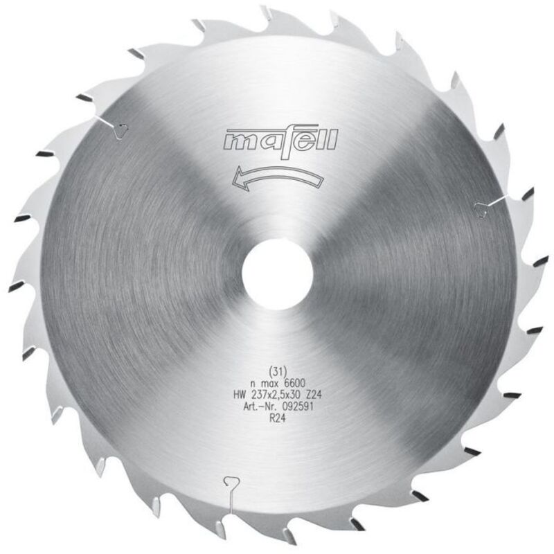 Mafell - Lame carbure 24 dents pour K85 - 092591 - 237 mm - 2.5 mm - 30 mm - 24 dents