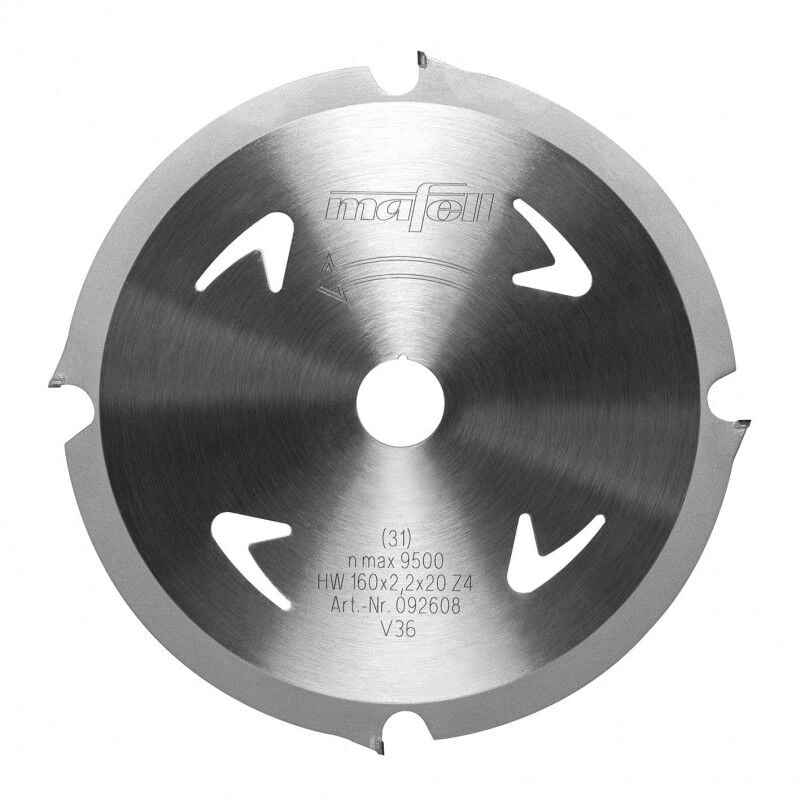 Mafell - Lame de scie dt 160X2,2X20 mm 4 dents KSB-AM160 - 092608