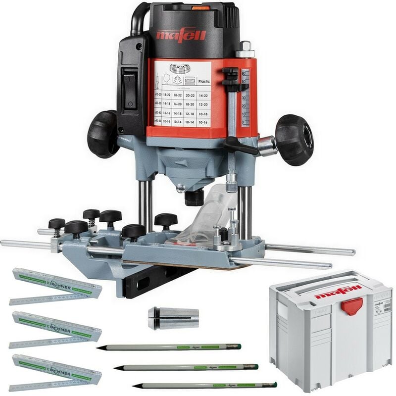 Oberfräse lo 65 Ec MaxiMax + Spannzange 12mm + 3x Maßstab + 3x Bleistift - Mafell