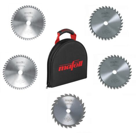 Mafell Sägeblatttasche TZ-SBT250 095260 + 5x HM-Sägeblätter WZ (3x 160 + 2x 162)
