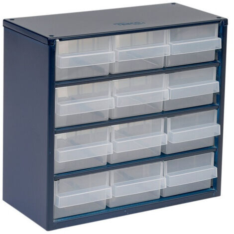 Magazzino minuteria caricatore acciaio 612-02 L.306xP.150xH.283mm 12 cassetti. RAACO