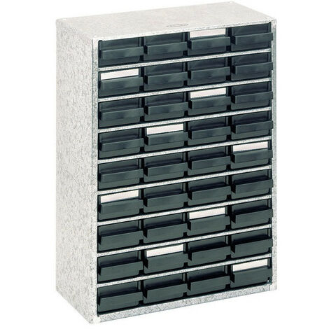 Magazzino minuteria L306xP150xH417mm con 36 cassetti. Caricatore in acciaio ESD 936-01