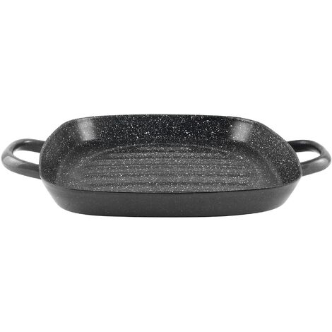 Magefesa K2 GRANSASSO asador cuadrado 28 con 2 asas, acero esmaltado vitrificado, en gris, inducción y lavavajillas - Gris