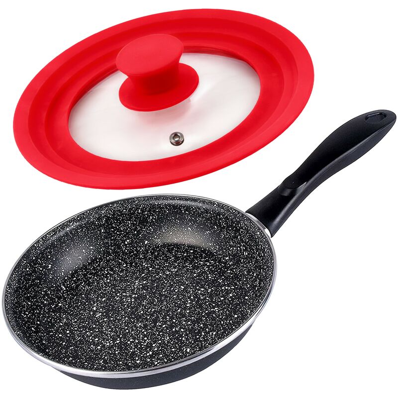 

Magefesa K2 GRANSASSO sartén 20, acero esmaltado vitrificado, en gris, inducción y lavavajillas acompañada de tapa de cristal con silicona, apta para