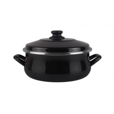 MAGEFESA Pentola "Black" Ø20cm con coperchio in vetro per induzione