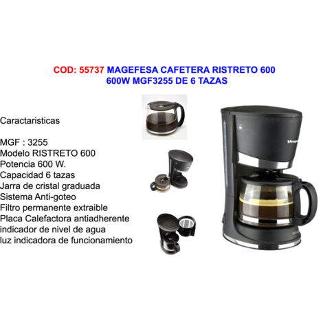 MAGEFESA Ristretto 600W MGF32556 Caffettiera con tazze
