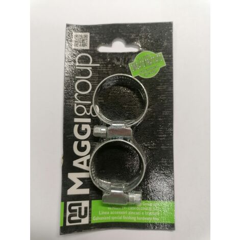 MAGGI - 2 FASCETTE STRINGITUBO IN ACCIAIO ZINCATO TRATTATO 20/32