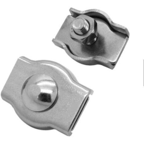 MAGGI GROUP - 8 PEZZI - MORSETTI PER FUNE ZINCATI SIMPLEX 3MM
