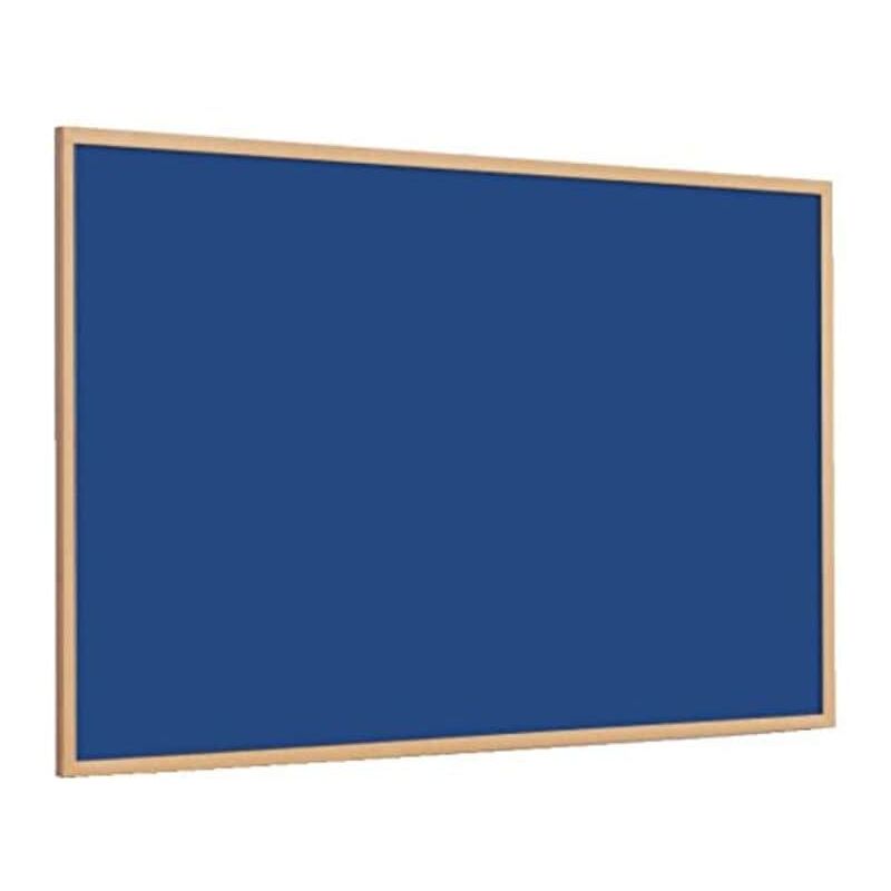 Magiboards Slim Frame Blue Felt Noticeboard Wood Frame 1500x1200mm - Blue