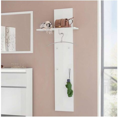 Magic Appendiabito da Parete - Bianco Laccato - 50x27x140 cm