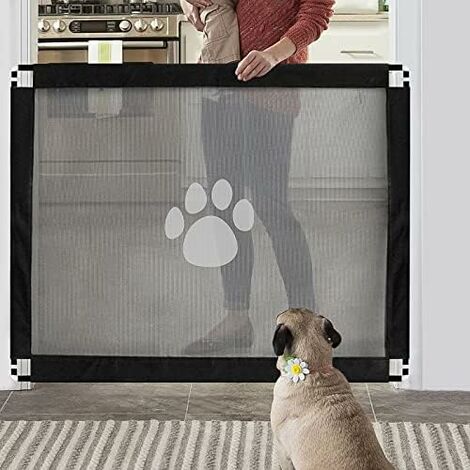 Magic Dog Gate Barriers Security Einfach zu installieren und abschließbar für Haustiere