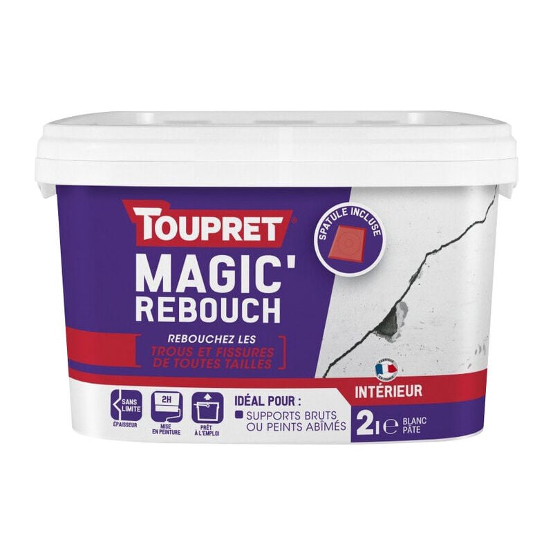 Rebouche trous et fissures Toupret Pot de 2 l
