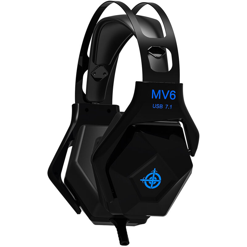 

MV6 7.1 Auriculares estereo con sonido envolvente virtual Auriculares con cable Auriculares para juegos para computadora PC - Magic-refiner