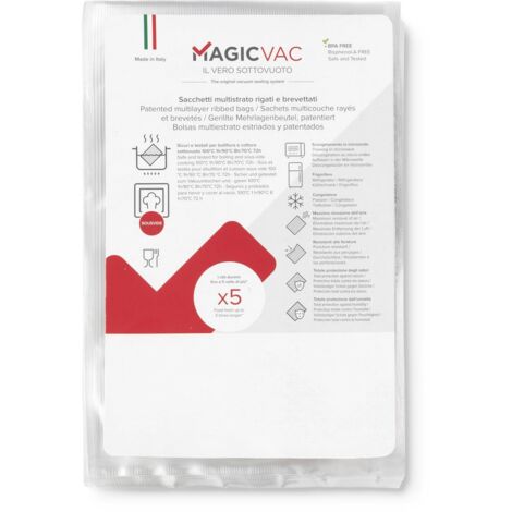 MAGIC VAC Busta 100 Sacchetti Per Sottovuoto 20X30Cm