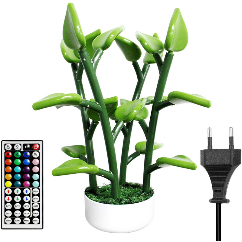 

Magical Led Houseplant Planta decorativa arbol Luz Lanp Multicolor Control remoto LED Bonsai Luz de planta de interior para boda Navidad Decoracion