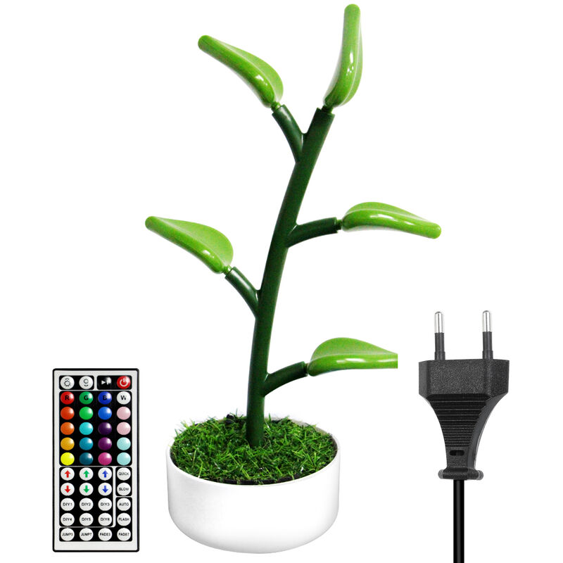 

Magical Led Houseplant Planta decorativa arbol Luz Lanp Multicolor Control remoto LED Bonsai Luz de planta de interior para boda Navidad Decoracion