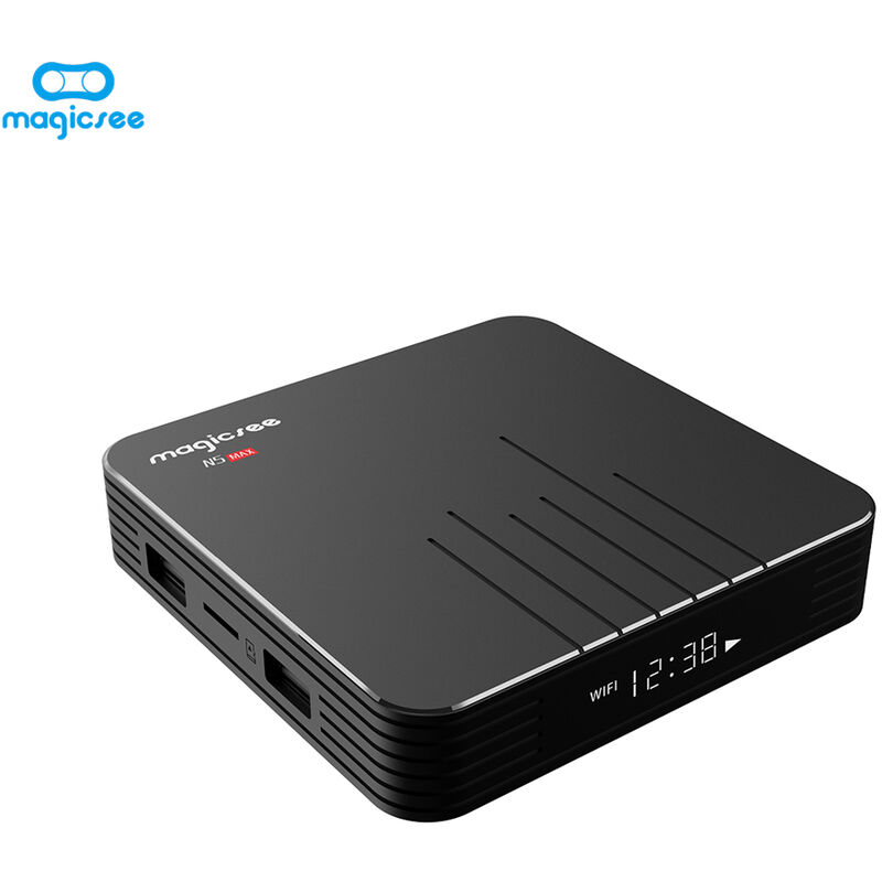 

N5 inteligente Android 9.0 TV Box S905X3 Cortex-A55 Quad Core de 64 bits 4 GB / 64 GB 2.4G y Wi-Fi 5G 4K H.265 decodificacion VP9 Miracast HD Media