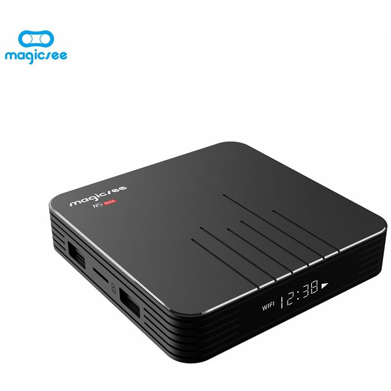 

N5 Smart Android 9.0 TV Box S905X3 Cortex-A55 Quad Core 64 Bit 4GB / 64GB 2.4G y 5G WiFi 4K H.265 VP9 Decodificacion Miracast HD Media Player