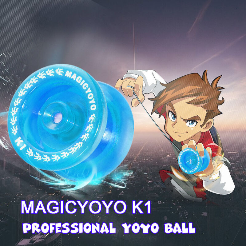 

MAGICYOYO K1 Spin ABS Yoyo 8 Ball KK Bearing con cuerda giratoria para ninos, Azul