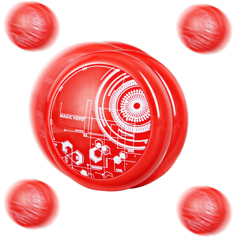 

MagicYoyo Responsive Yoyos para ninos principiantes Yoyo con eje de acero de rodamiento estrecho ABS Body Looping Play,rojo