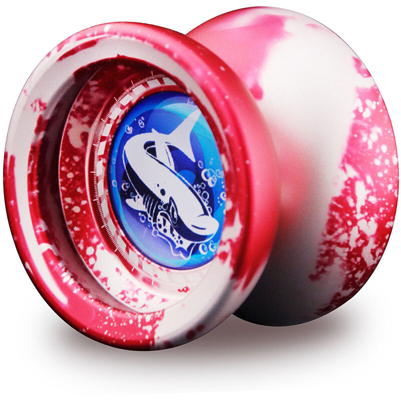 

MAGICYOYO T9 Aleacion pulida Aluminio Responsive No responde Yoyo Ball Spin Toy para ninos, Rojo y plata