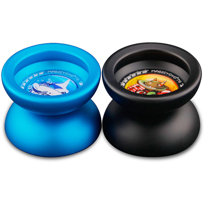 

MAGICYOYO T9 Aleacion pulida Aluminio Responsive No responde Yoyo Ball Spin Toy para ninos, Negro