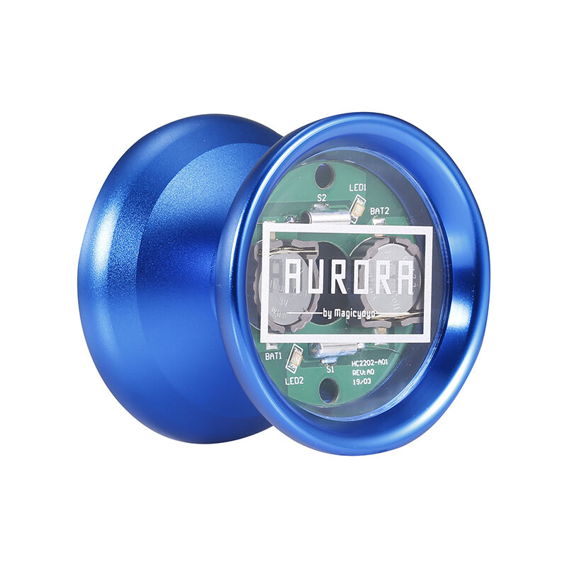 

MAGICYOYO YoYo que no responde Bola de yoyo profesional de aleacion de aluminio con cuerda removedora de cubierta de luz LED para ninos adultos,Azul