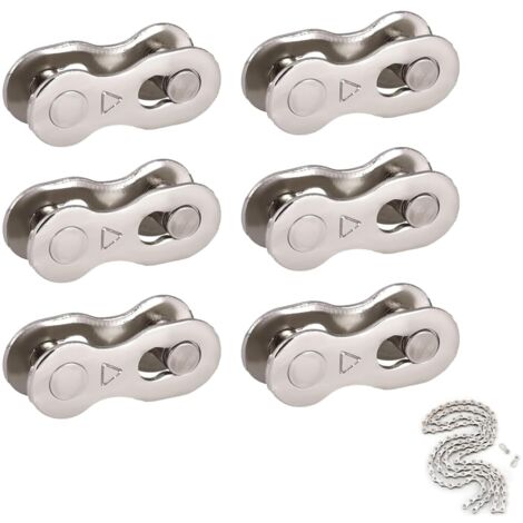 Maglia per catena per bicicletta - 6 paia di maglie per catena a sgancio rapido - Montaggio e smontaggio rapidi - Compatibile con catene per mountain bike e bici da strada. (6/7/8 velocità)