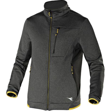 Maglia pile tecnica super stretch Diadora Utility Polar Fleece Techno  Taglia: S - Colore o Finitura: Nero/Grigio