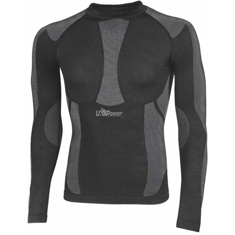 Maglia Intima Termica/Tecnica da Uomo UPower Curma Nero l-xl