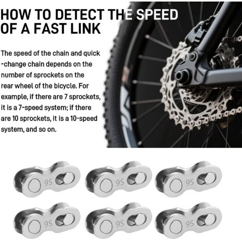 maglie rapide per catene a 9 velocità – Compatibili con sistemi Shimano e SRAM  Acciaio inossidabile di alta qualità
