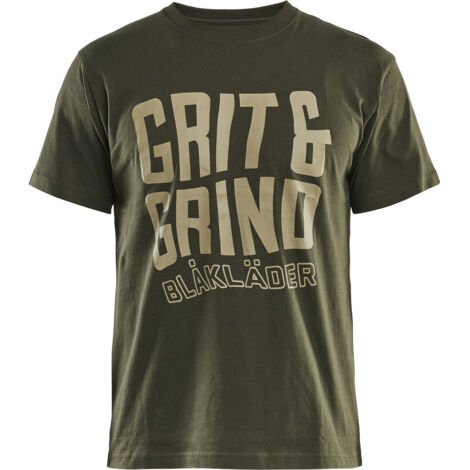 Maglietta da lavoro a maniche corte Grit & Grind - Verde foresta XL