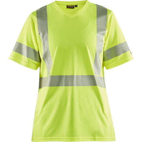 Maglietta da lavoro ad alta visibilità anti-UV donna 3336 - Giallo fluorescente XL