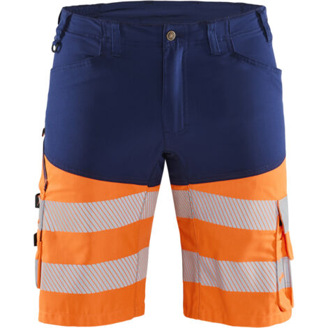 Maglietta da lavoro ad alta visibilità stretch 1541 - Blu navy/Arancione fluorescente XL - FR(48) - SE(C54) - Standard