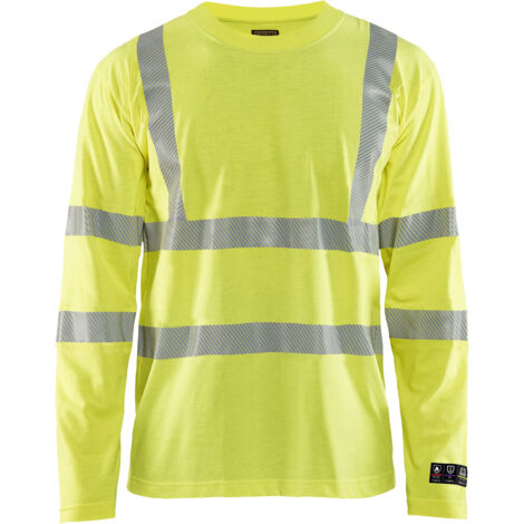 Maglietta da lavoro multinorme a maniche lunghe 3481 - Giallo fluorescente XL