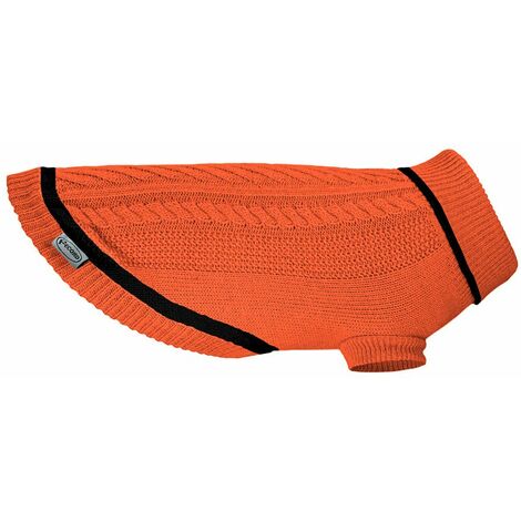 Maglioncino a collo alto con decorazione a treccia modello Maia per cani: XS lunghezza 30 cm - giallo /nero