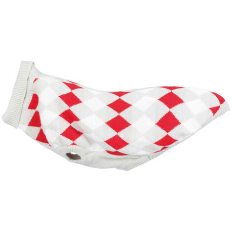 Maglione per Cani Trixie Bianco Rosso Grigio M