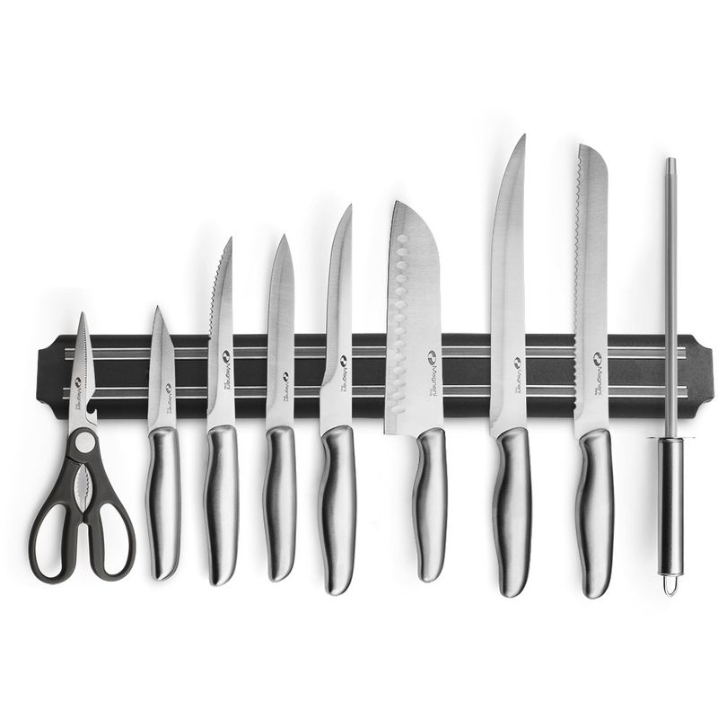 

Juego de Cuchillos (9 Piezas, Acero Inoxidable, 37 x 22 x 6 cm) - Magnani