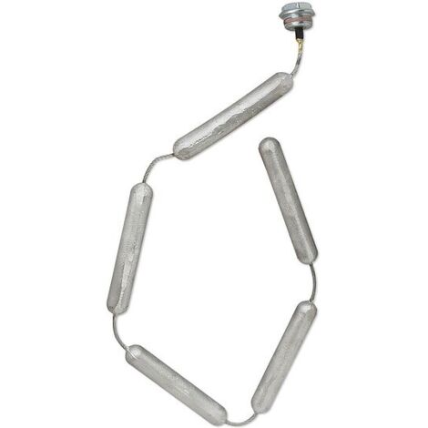 Magnesium-Kettenanode mit 5 Gliedern - Ø 21 mm - Länge 850 mm - Einschraubgewinde 3/4