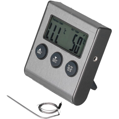 Magnet Design Barbecue Thermometer Food Meat Temperature Meter with Alarm Function for Kitchen